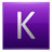 Letter K violet